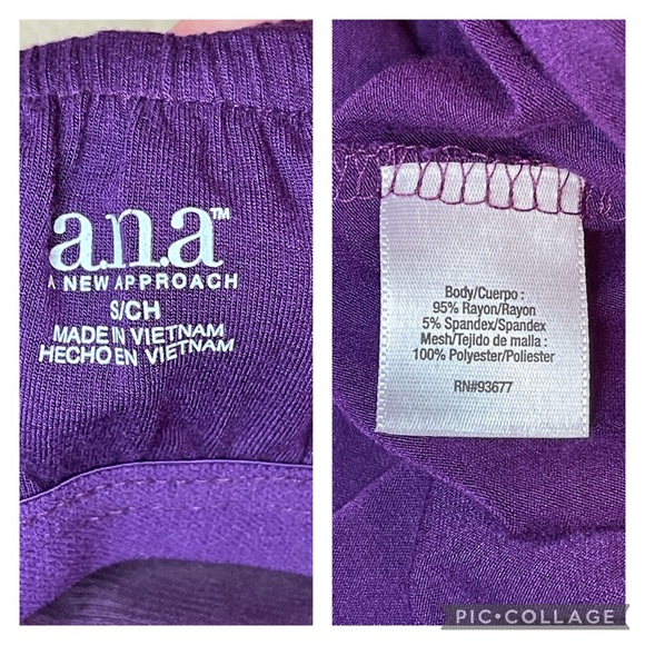 A.N.A Purple Tiered Halter Top Party Top | Small - Picture 5 of 7